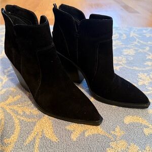 Vince Camuto Black Suede Ankle Booties